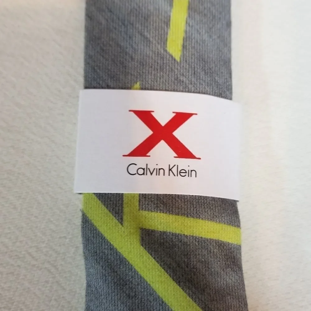 Calvin Klein Grey & Green CK Tie‎